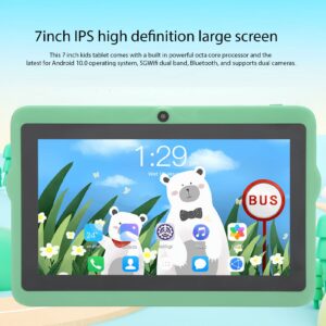 Vikye 7in Kids Tablet, 5G WiFi Dual Band Toddler Tablet Dual Camera 5000 mAh Battery 2GB 32GB 8 Cores CPU Tablet for Android10 (US Plug)