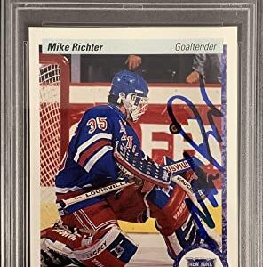 Mike Richter Signed 1990 Upper Deck #32 Rookie Card NY Rangers PSA/DNA Auto 10 - Hockey Slabbed Autographed Rookie Cards