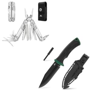 flissa 4-7/8” survival knife and 16 in 1 multitool