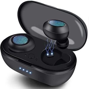 Novamilion Waterproof Bluetooth 5.0 True Wireless Earbuds, Touch Control,30H Cyclic Playtime TWS Headphones with Charging Case and mic, in-Ear Stereo