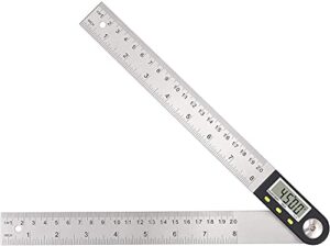 digital angle ruler 0-360° digital inclinometer protractor angle finder with lcd spirit level 200mm/8 inch for vertical horizontal dual spirit level