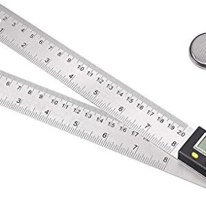 Digital Angle Ruler 0-360° Digital Inclinometer Protractor Angle Finder with LCD Spirit Level 200mm/8 inch for Vertical Horizontal Dual Spirit Level