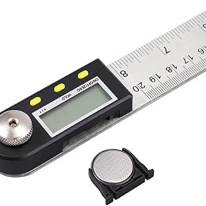 Digital Angle Ruler 0-360° Digital Inclinometer Protractor Angle Finder with LCD Spirit Level 200mm/8 inch for Vertical Horizontal Dual Spirit Level