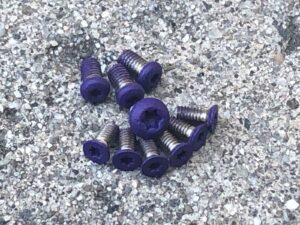 flat purple screws set for spyderco tenacious and resilience pocket knife