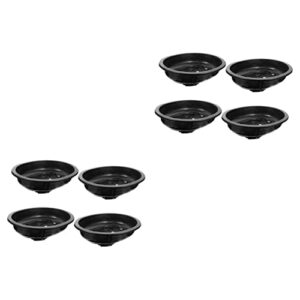 hanabass 8 pcs balcony planter lotus hole growing gardening with household room bonsai plastic for hydroponic oval desk large plants flowerpots holder flower container nursery pot