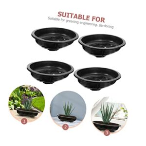 HANABASS 8 pcs Balcony Planter Lotus Hole Growing Gardening with Household Room Bonsai Plastic for Hydroponic Oval Desk Large Plants Flowerpots Holder Flower Container Nursery Pot