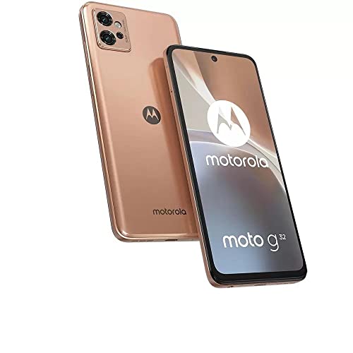 Motorola Moto G32 Dual-Sim 128GB ROM + 4GB RAM (GSM only | No CDMA) Factory Unlocked 4G/LTE Smartphone (Rose Gold) - International Version