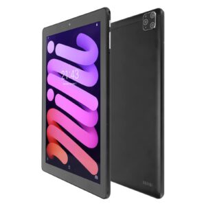 Black Tablet, 10 Inch Tablet Resolution 1920x1080 for Home (US Plug)