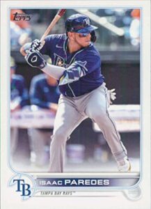 baseball trading card mlb 2022 topps update #us123 isaac paredes nm near mint rays