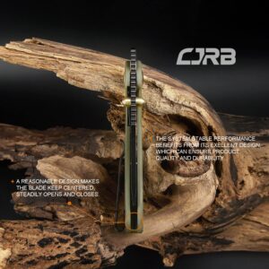 CJRB Pyrite Black Bundled with Maileah Green Great EDC Knife Companion