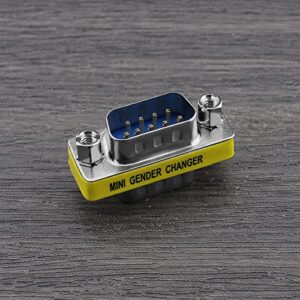 Create idea 4Pcs DB9 Pin Serial Port Connector Male to Male DB9 Pin Serial Connector Female to Female Accessories for Computer Laptops Printers Router 31x12mm