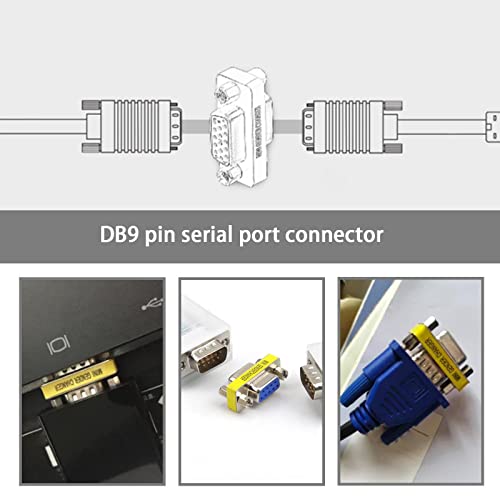 Create idea 4Pcs DB9 Pin Serial Port Connector Male to Male DB9 Pin Serial Connector Female to Female Accessories for Computer Laptops Printers Router 31x12mm