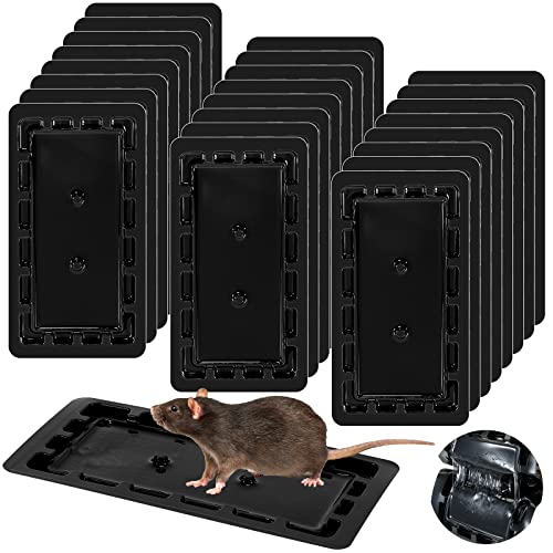 30 Pcs Sticky Mouse Trap Glue Traps for Rats and Snakes Rat Traps Indoor Baited Mouse Trap Adhesive Glue Traps for Mice and Rats Non Toxic Baited Trays for Indoor Outdoor Mice Rats Snake Rodent