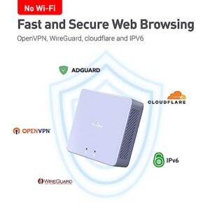 GL.iNet MT2500 (Brume 2) Mini VPN Security Gateway for Home Office and Remote Work-VPN Server and Client for Home and Office, VPN Cascading, Internet Security, 2.5G WAN, NO Wi-Fi* (ABS Plastic Case)