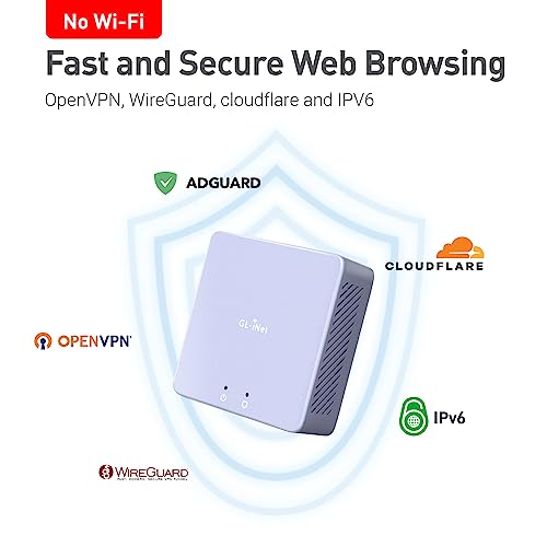 GL.iNet MT2500 (Brume 2) Mini VPN Security Gateway for Home Office and Remote Work-VPN Server and Client for Home and Office, VPN Cascading, Internet Security, 2.5G WAN, NO Wi-Fi* (ABS Plastic Case)