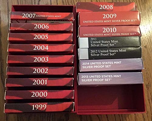 1955 S Lot of Proof Sets Set from 1955-2018 in Clad and Silver from 1992-2018 Collection US Mint Proof