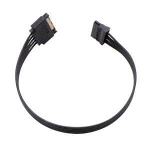 yikaien 15 pin sata power extension cable sata male to female extender cable adapter for hdd hard drive 12.6inch 32cm