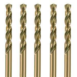 Cobalt Drill Bit 13/32 in. HSS Co M35 Jobber Length Twist Drill Steel Metal-5Pcs