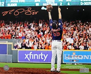 ryan pressly signed autographed houston astros 2022 world series final out 8x10 photo tristar