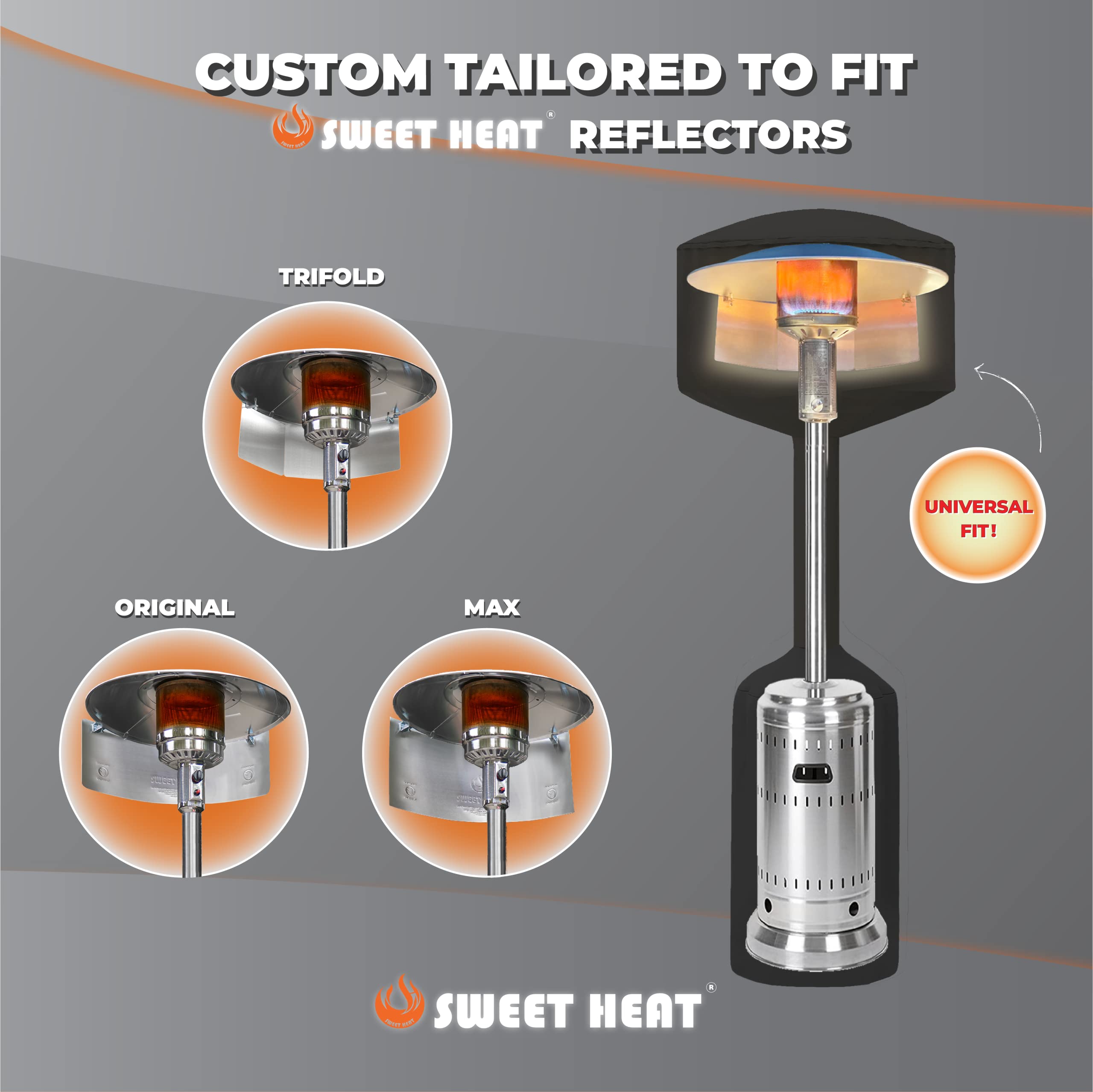 Sweet Heat Patio Heater Cover - Black: The First and Only Patio Heater Cover Designed to Work with Any Heat Reflector…