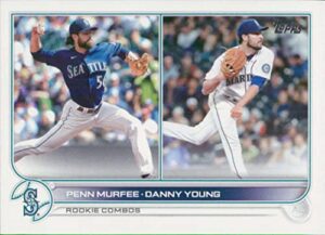 baseball trading card mlb 2022 topps update #us220 danny young/penn murfee nm near mint rc rookie mariners