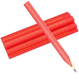 KR. LIF 8 PCS Carpenter Pencils Construction Pencil, Carpenter Marking Pencil for Woodworking Concrete Scriber Marking Tool