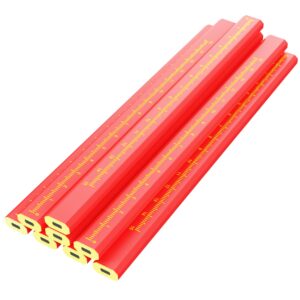 KR. LIF 8 PCS Carpenter Pencils Construction Pencil, Carpenter Marking Pencil for Woodworking Concrete Scriber Marking Tool