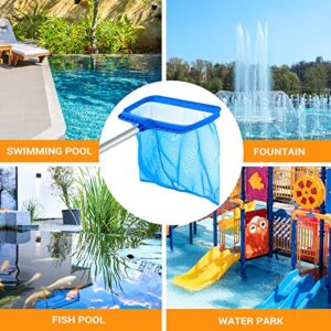 Pool Skimmer - Pool Skimmer Net without Pole, Swimming Pool Leaf Skimmer Net with Reinforced Frame, Larger Capacity Pool Nets for Cleaning, Durable Deep Rake Net Easy Scoop Edge,Debris Pickup Removal