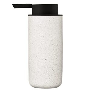 soap dispenser 16oz removable ceramic lotion dispenser, speckled cylindrical kitchen bathroom hand sanitizer pump bottle(cream)
