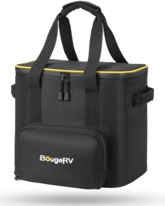 bougerv portable carrying bag compatible with fort 1000 power station/ncm 1100wh solar generator, power station storage case with pvc bottom thickened straps for charging cable accessories
