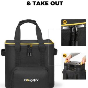 BougeRV Portable Carrying Bag Compatible with Fort 1000 Power Station/NCM 1100Wh Solar Generator, Power Station Storage Case with PVC Bottom Thickened Straps for Charging Cable Accessories