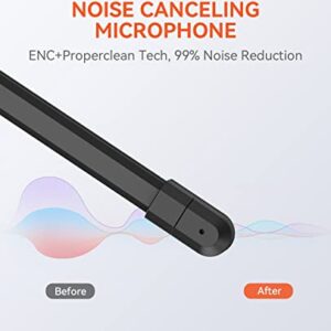 NUROUM Single Ear Computer Headset with Microphone,Wired AI Noice Cancelling Headset with USB in-line Control,USB/Type-C/3.5mm Jack for Calling/Gaming/Conference/Music