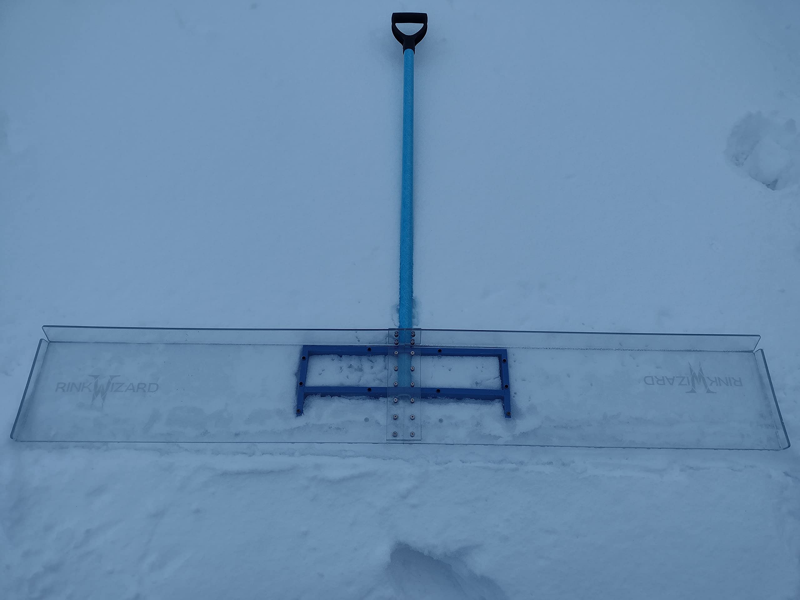 Rink Wizard XL Snow Pusher, 64" Snow Shovel for Backyard Ice Rink