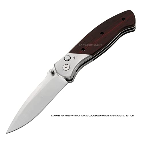 EZSMITH Knife Making Kit - DDR3BL - DIY Folding Knife Series - (Parts Kit) - (w/Pre-machined Padauk Handle Scales) - (Gift Boxed) - (USA Design) - (by KnifeKits)