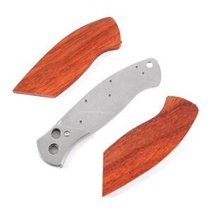 EZSMITH Knife Making Kit - DDR3BL - DIY Folding Knife Series - (Parts Kit) - (w/Pre-machined Padauk Handle Scales) - (Gift Boxed) - (USA Design) - (by KnifeKits)