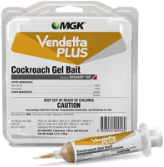 Full Case of Vendetta Plus Cockroach Bait - Contains IGR, Best Roach Killer for Infestation 20 Total Tubes. 5 x 4 30g Packs per case.