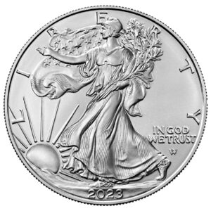 2023 - American Silver Eagle .999 Fine Silver with Our Certificate of Authenticity Dollar US Mint Uncirculated