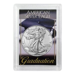 2023 american silver eagle in "graduation" holder dollar uncirculated us mint