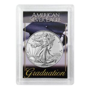 2023 American Silver Eagle in "Graduation" Holder Dollar Uncirculated US Mint