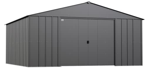 Arrow Classic Metal Shed, 14 x 14, Charcoal