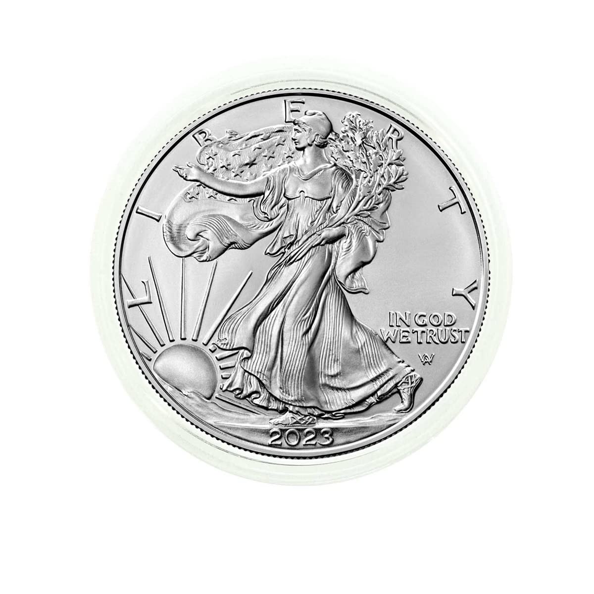 2023 - American Silver Eagle .999 Fine Silver in Direct Fit Air Tite with our Certificate of Authenticity Dollar US Mint Uncirculated