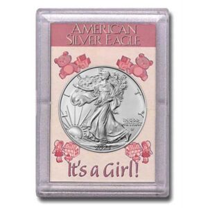 2023 - American Silver Eagle in"It's a Girl" Holder Dollar US Mint Uncirculated