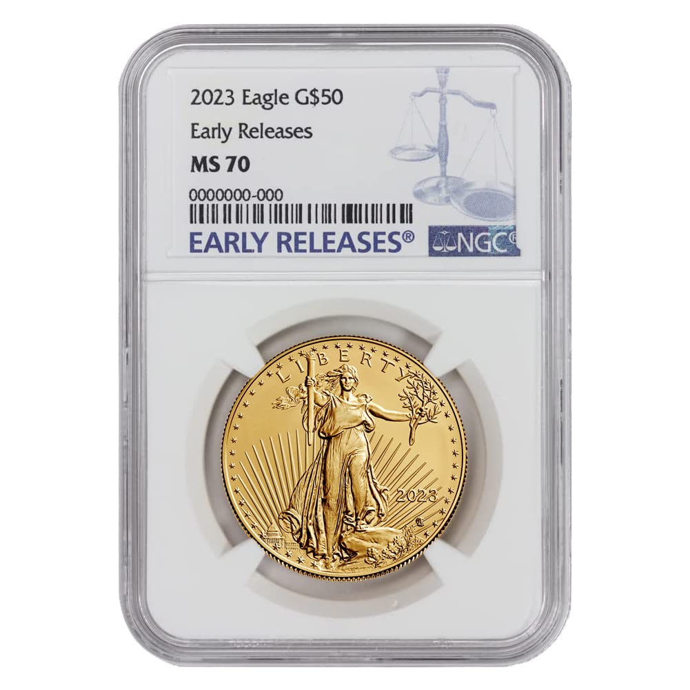 2023 No Mint Mark 1oz American Gold Eagle MS-70 Early Releases by Mint State Gold $50 NGC MS70