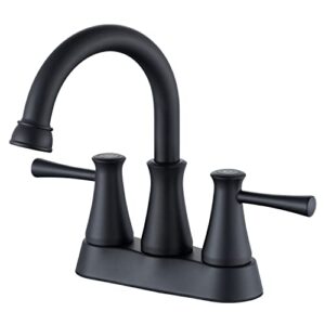 jabbol bathroom faucet 2 handles centerset bathroom sink faucet black brass lavatory vanity faucet with pop up drain and supply lines