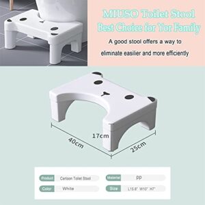 Squatting Toilet Stool,Poop Stool for Bathroom,Potty Stool for Adults,220 Lbs Capacity,Non Slip Squat Stool,7" Tall (White)
