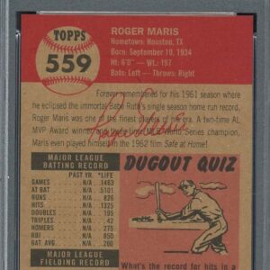 Roger Maris 2022 Topps Living Baseball Card #559 Graded PSA 9