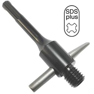 SDS Plus Core Drill Adapter with 8" Pilot Drill Bit for 6" deep Diamond Core Bit with 5/8-11 UNC Thread SDS Plus Adapter is SDS Plus to 5/8-11 UNC Male Thread for Diamond Core Drill Bits