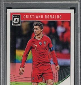 Cristiano Ronaldo 2018 Panini Donruss Optic Soccer Card #158 Graded PSA 10