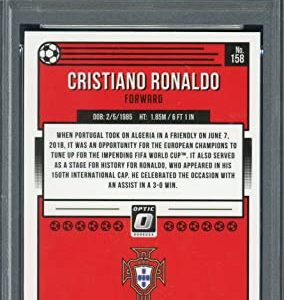 Cristiano Ronaldo 2018 Panini Donruss Optic Soccer Card #158 Graded PSA 10