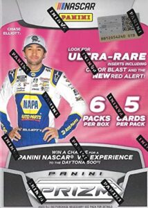 2022 panini prizm nascar racing cards blaster box factory sealed 6 packs per box 5 cards per pack look for blaster exclusive blue and carolina blue hyperprizms